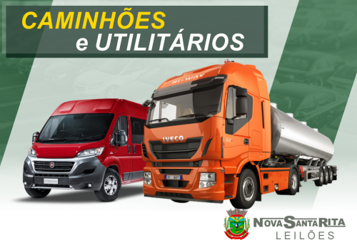 <center><big><b>LEILÃO de CAMINHÕES, UTILITÁRIOS e MOTOS</b></center> <center></big>Recuperados de Financiamento<br>Bradesco 25/09/2024 </center>